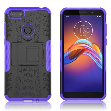 Offroad Motorola Moto E6 Play Hoesje - Zwart / Purper