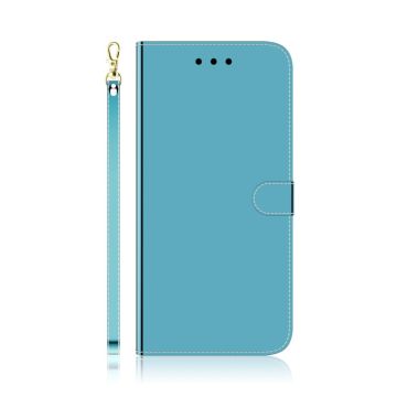 Mirror Motorola Moto E6 Play flip Hoesje - Blauw