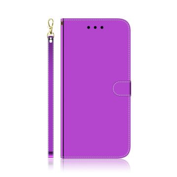 Mirror Motorola Moto E6 Play flip Hoesje - Purper