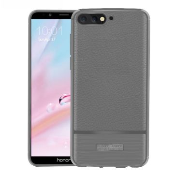 Huawei Honor 7A litchi texture brushed case - Grey