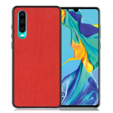 Huawei P30 retro samettinen  combo Hoesje  - Rood
