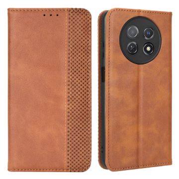 Bofink Vintage Huawei Enjoy 60X leren beschermhoesje - Bruin