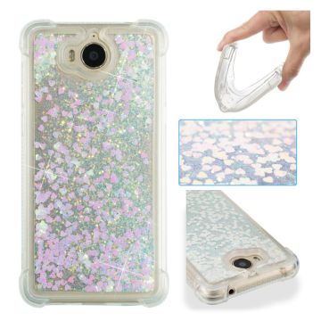 Glitter Huawei Y6 2017 Hoesje - Roze