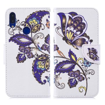 Wonderland Xiaomi Redmi Note 7 / Xiaomi Redmi Note 7S / Xiaomi Redmi Note 7 Pro flip Hoesje - Vlinder Patroon