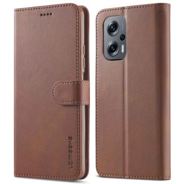 LC.IMEEKE Xiaomi Redmi Note 11E / Xiaomi Poco M5 / Xiaomi Poco M4 5G / Xiaomi Redmi 10 Prime Plus 5G / Xiaomi Redmi 11 Prime 5G flip Hoesje - Bruin