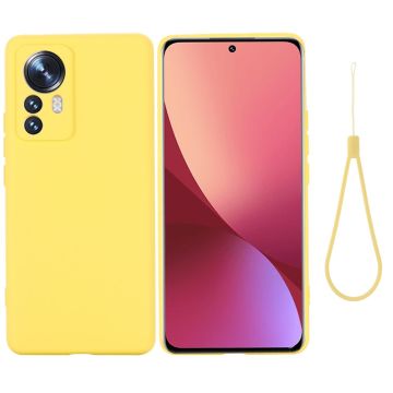 Matte vloeibare siliconen hoes voor Xiaomi 12S Pro / Xiaomi 12 Pro - Geel