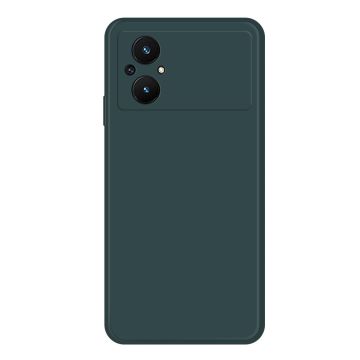 Afgeschuinde rubberen beschermhoes tegen vallen voor Xiaomi Poco M5 - Zwartgroen