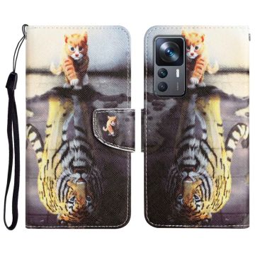 Wonderland Xiaomi 12T / Xiaomi 12T Pro / Xiaomi Redmi K50 Ultra flip Hoesje - Tijger