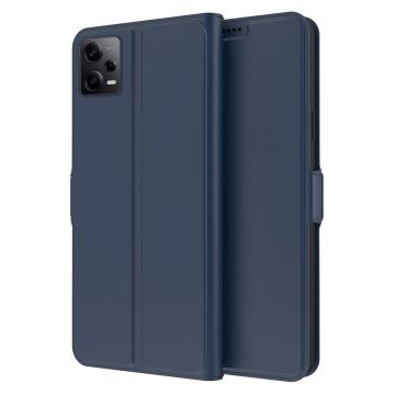 Zachte en dunne premium PU leren case voor Xiaomi Poco X5 Pro / Xiaomi Redmi Note 12 Pro / Xiaomi Redmi Note 12 Pro Speed - Blauw