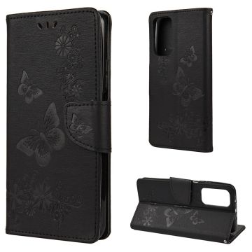 Butterfly Xiaomi Redmi K30S / Xiaomi Mi 10T 5G / Xiaomi Mi 10T Pro 5G leren Hoesje - Zwart