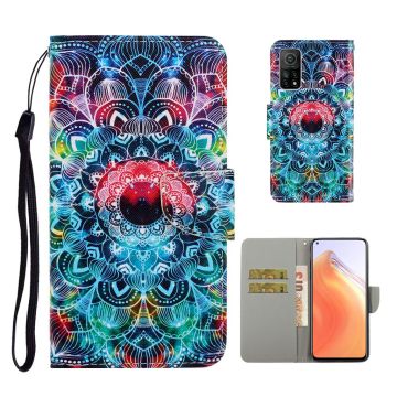Wonderland Xiaomi Redmi K30S / Xiaomi Mi 10T 5G / Xiaomi Mi 10T Pro 5G flip Hoesje - Mandala Bloem