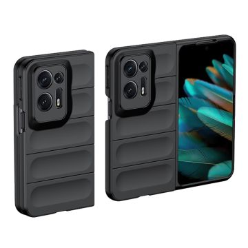 Zachte gripvormige cover voor Oppo Find N2 - Zwart