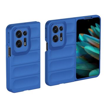 Zachte gripvormige cover voor Oppo Find N2 - Blauw