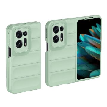 Zachte gripvormige cover voor Oppo Find N2 - Mintgroen