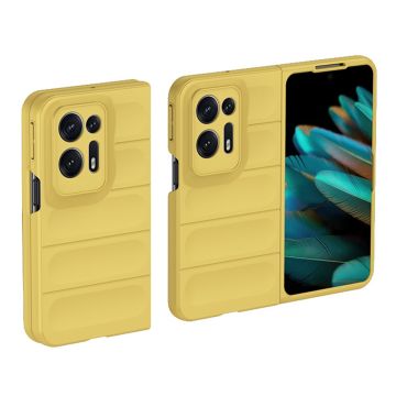 Zachte gripvormige cover voor Oppo Find N2 - Geel