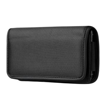 Universele horizontale oxford stoffen riem telefoonhoes - Maat: Xl