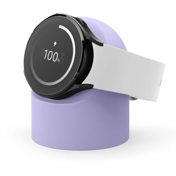 Siliconen oplader en standaardaard voor smartwatch - Paars