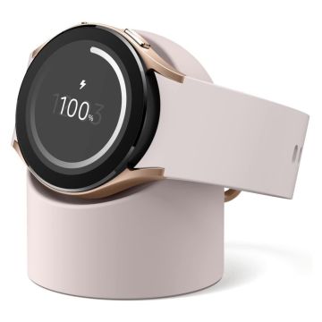 Siliconen oplader en standaardaard voor smartwatch - Roze