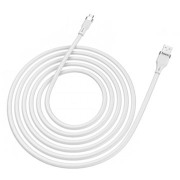 HOCO U72 Bos Siliconen oplaadkabel voor Micro - Wit