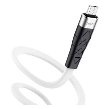 HOCO X53 Engel siliconenn oplaadgegevenskabel voor Micro - Wit
