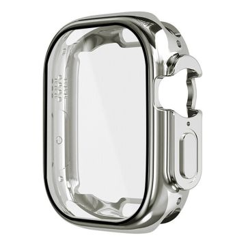 RURIHAI Apple Watch Series 8 (45mm) hoesje met hoog aluminiumoxide glas - Titanium Goud