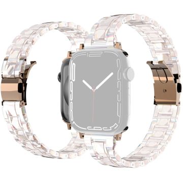 Apple Watch Series 8 (45 mm) acryl horlogebandje met drie kralen - Kleurrijk