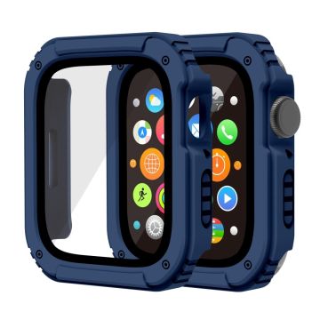 Apple Watch Series 8 (45 mm) hoesje met gehard glas - Middernachtblauw