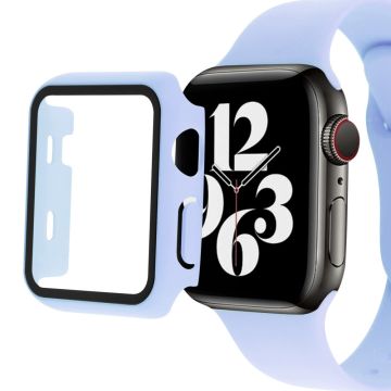 Apple Watch Series 8 (45 mm) eenvoudig hoesje met gehard glas - Paars