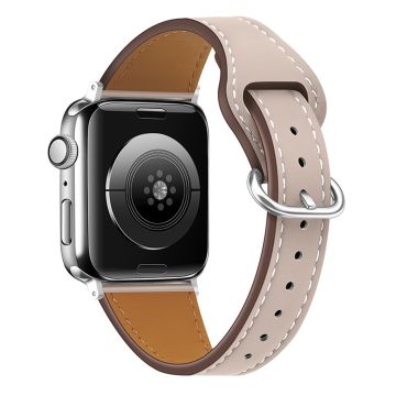 Apple Watch Series 8 (45 mm) / Watch Ultra echt lederen horlogeband - Abrikoos