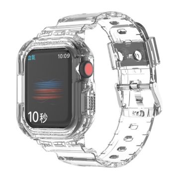 Apple Watch Series 8 (45 mm) / Watch Ultra beschermend horlogebandje met klepje - Transparant
