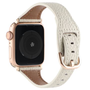 Apple Watch Series 8 (45 mm) / Watch Ultra echt lederen horlogeband - Abrikoos