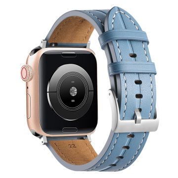 Apple Watch Series 8 (45 mm) / Watch Ultra echt lederen horlogeband - Blauw