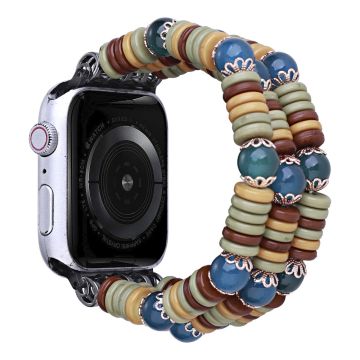 Apple Watch Series 8 (45 mm) / Watch Ultra flake kralen horlogebandje - Blauw