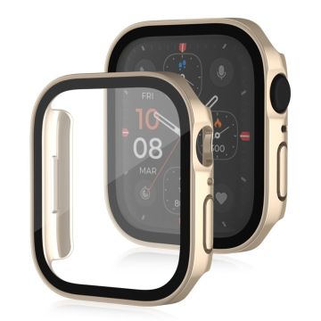 Apple Watch Series 8 (45 mm) matte hoes met gehard glas - Roségoud