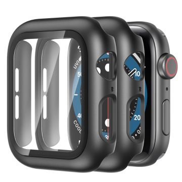 2Pcs AHASTYLE Apple Watch Series 8 (45mm) / Watch Ultra hoesje met gehard glas - Zwart