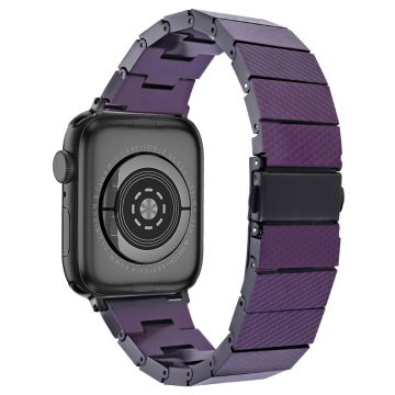 Apple Watch Series 8 (45 mm) / Watch Ultra bandje in harsstijl - Koolstofvezel Paars