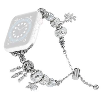 Apple Watch Series 8 (45 mm) / Watch Ultra strass kraal metalen bandje - Ster