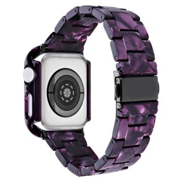 Apple Watch Series 8 (45 mm) bandje in harsstijl met klepje - Paars