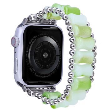 Apple Watch Series 8 (45 mm) / Watch Ultra hars bamboe stijl bandje - Grasgroen