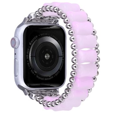 Apple Watch Series 8 (45 mm) / Watch Ultra hars bamboe stijl bandje - Licht Paars