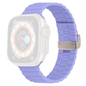 Apple Watch Series 9 45mm / Ultra 2 siliconenn bandje - Paars
