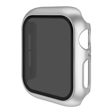 Apple Watch Series 9 45 mm geïntegreerd hoesje met gehard glas - Zilver