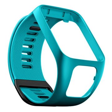 Siliconen horlogeband voor TomTom horloge - Blauw / Groen